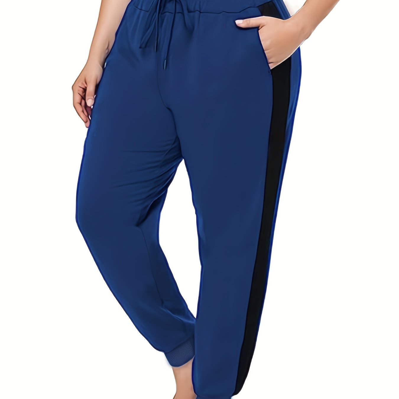 Colorblock Joggers With Pockets