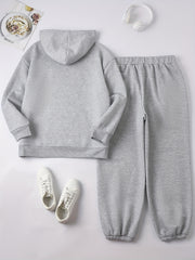 Women's Letter Graphic Hoodie & Joggers 2 Piece Set
