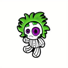 Purple Eyering Doll Girl Brooch for Clothes and Bags