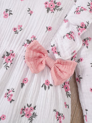 Infant Girls Cotton Romper Newborn Floral Long Bodysuit