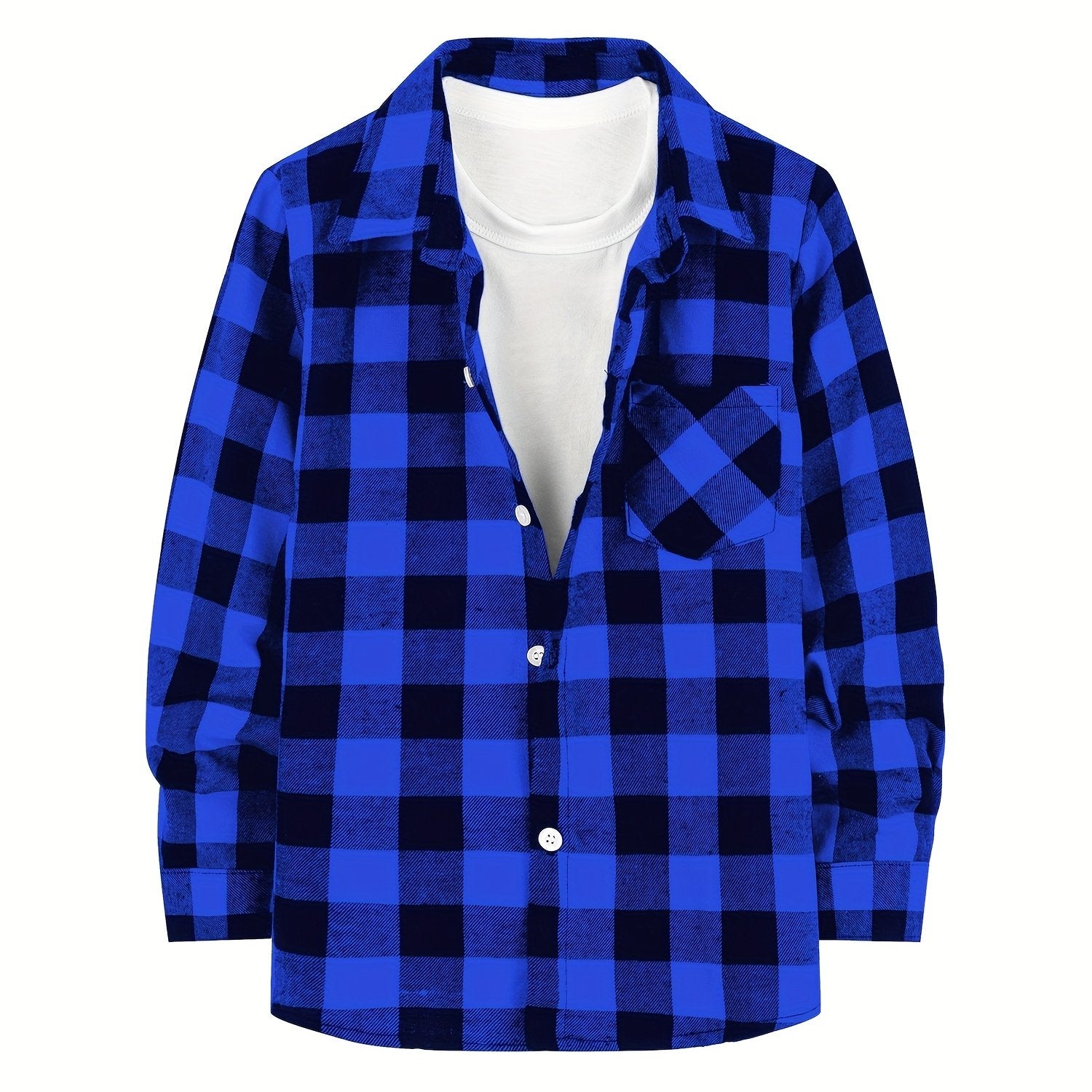 Men's Plaid Button Up Flannel Shirt