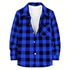 Men's Plaid Button Up Flannel Shirt