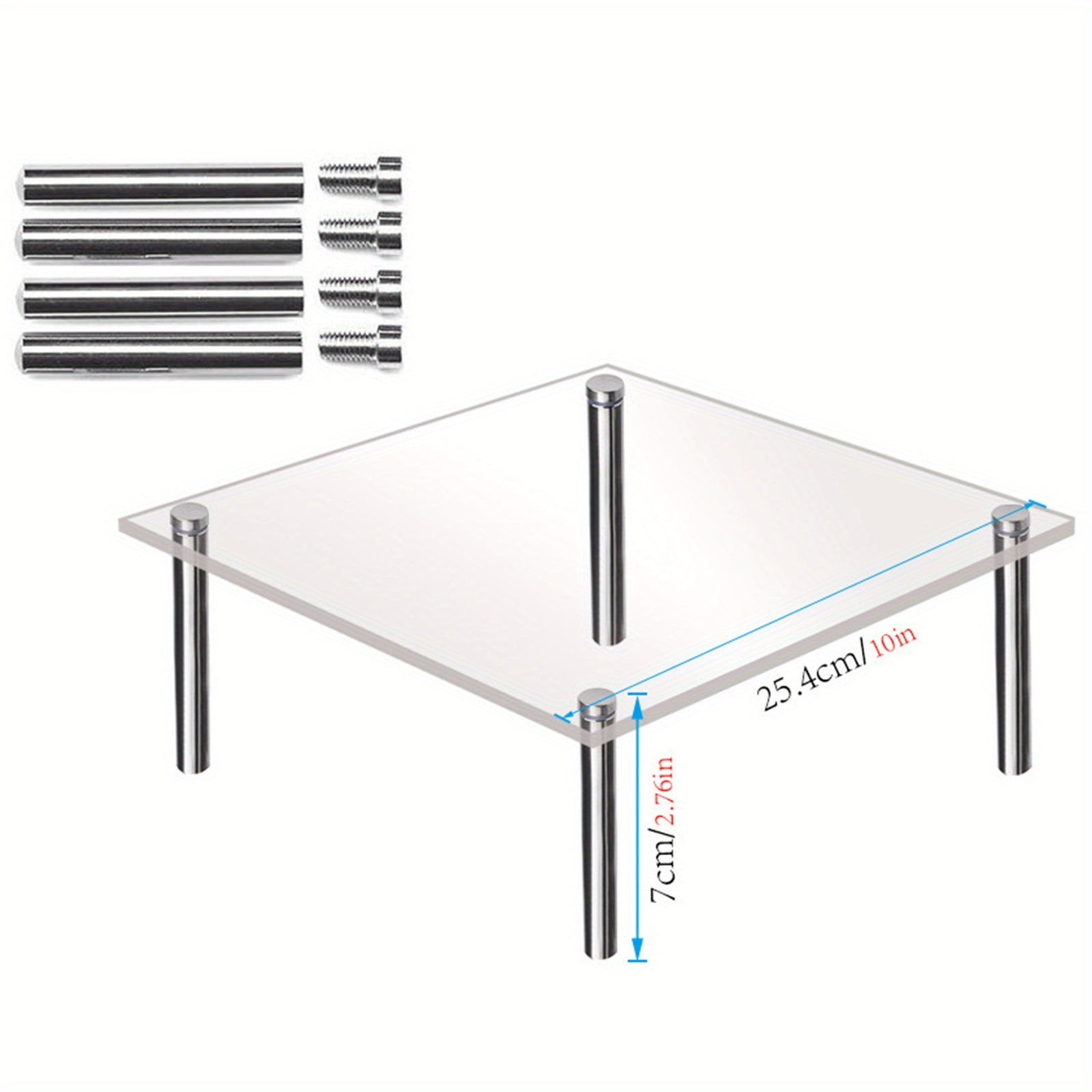 4pcs Layer Acrylic Cake Display Stand for Parties