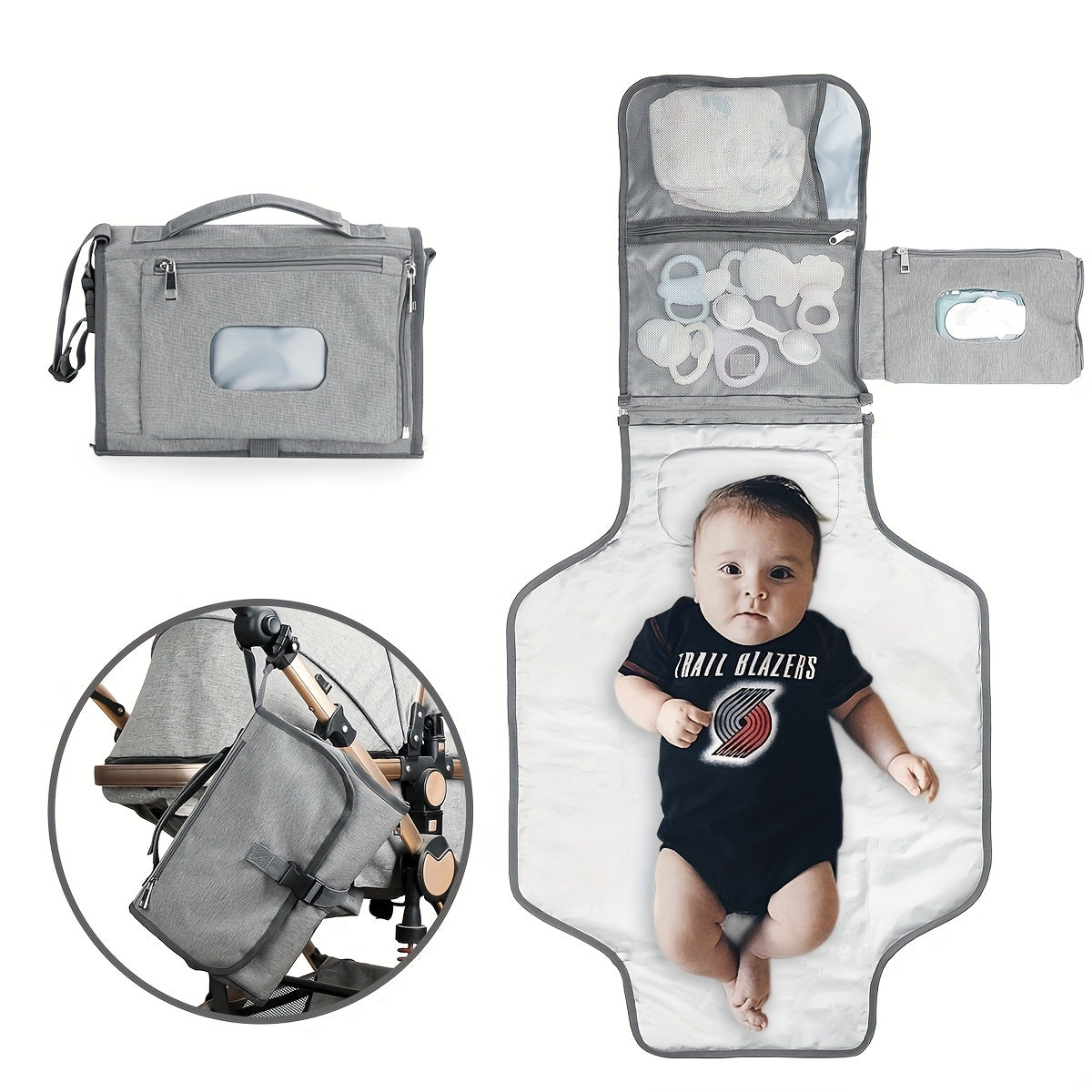 Portable Diaper Changing Pad Smart Wipes Pocket Waterproof Travel