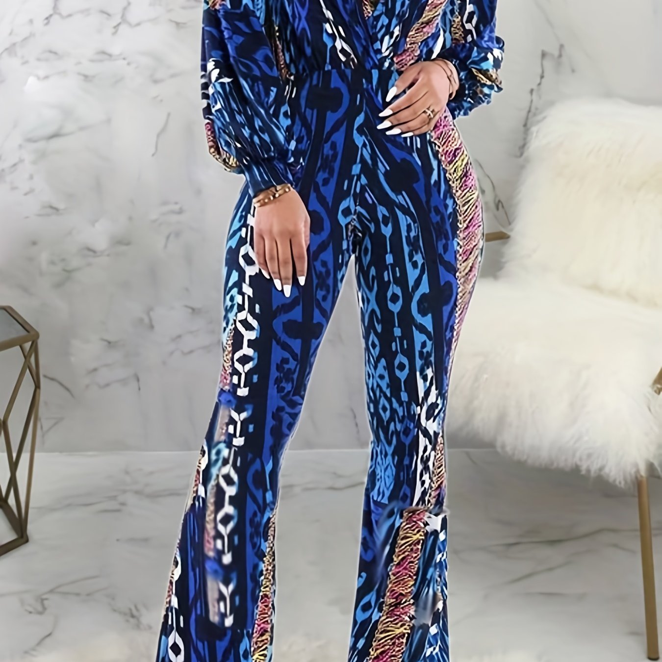 Street Style Flared Leg Jumpsuit