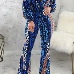 Street Style Flared Leg Jumpsuit