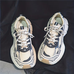 Men's Mesh Chunky Sneakers Dad Shoes Athletic Shoes