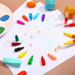 12pcs Stackable Multicolor Crayons Party Favors DIY Rainbow Pencils