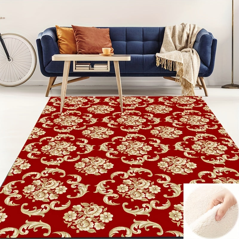 Rose Pattern Large Area Carpet for Living Room Bedroom