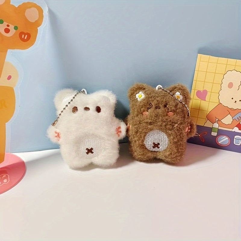 Cartoon Squeaky Bear Keychain Small Doll Key Chain Pendant Ornament