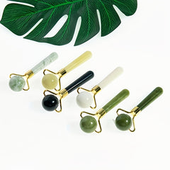 Jade Face & Eye Massage Roller, Compact Design for Soothing Massage