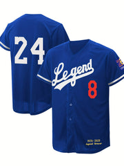 Youth Kid's 824 Embroidery Baseball Jersey Short Sleeve Uniform