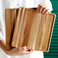 Wooden Snack Tray with Sashimi Plate