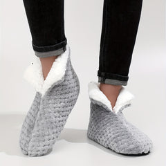 Men's Plush Cozy House Slippers Anti-slip Winter Indoor Shoes