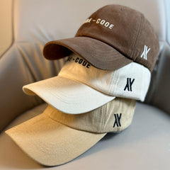Letter Embroidery Baseball Cap Unisex Solid Casual Sun Hat Couple Dad Hats