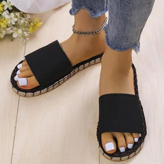 Women's Soft Bottom Slippers Non Slip Home Comfortable Flat Slides