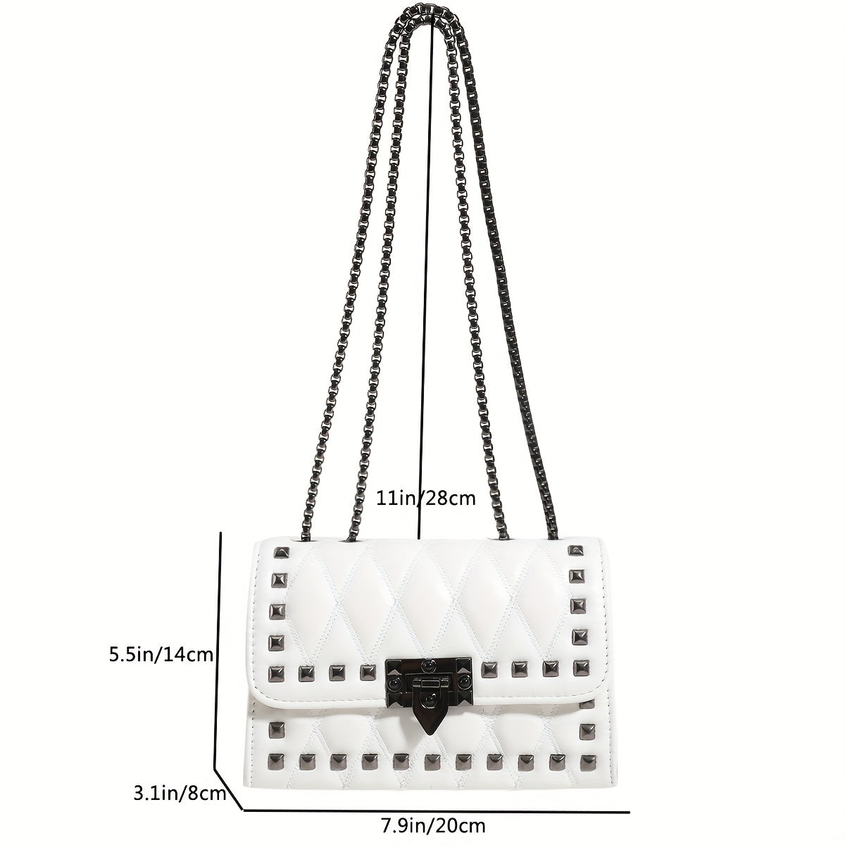 Vintage Quilted Crossbody Bag Retro Shoulder Bag Women's Flap Handbag