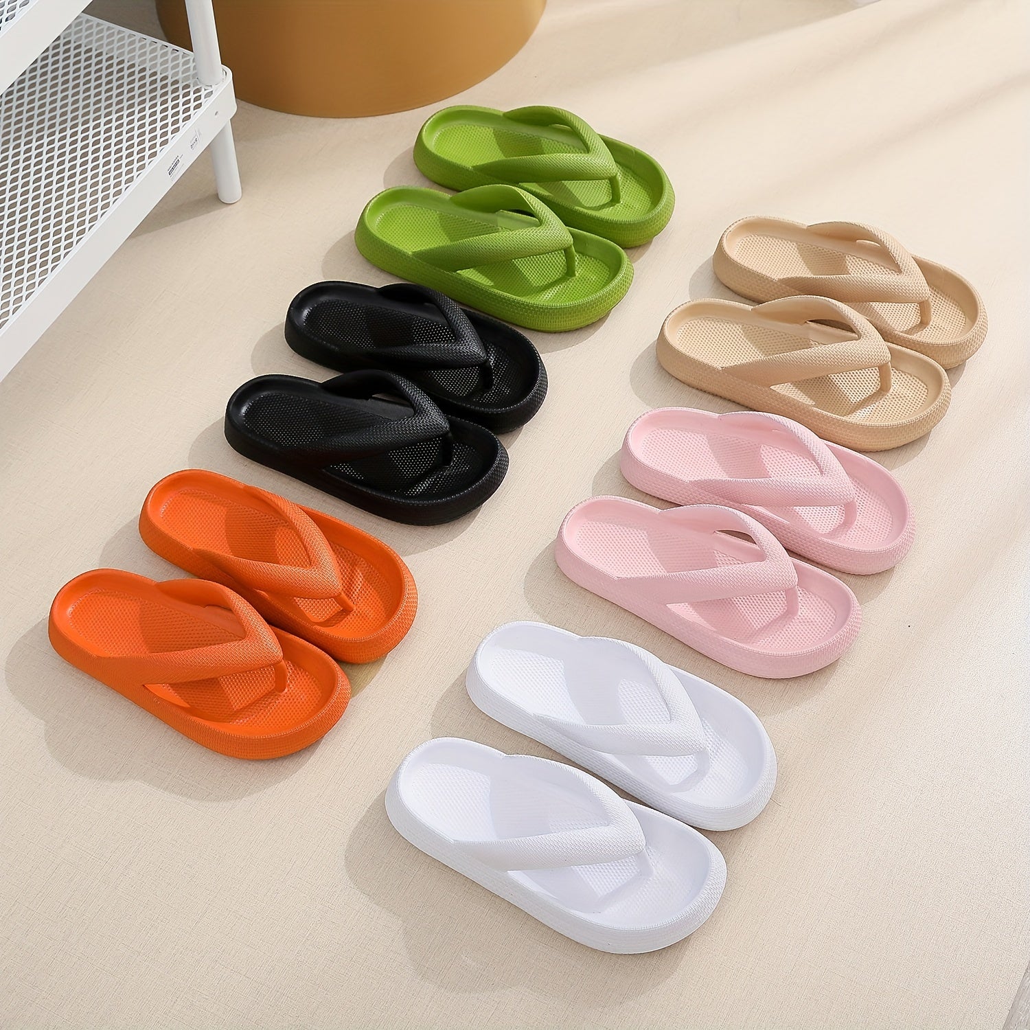 Solid Slippers For Girls Lightweight Open Toe Slippers All Seasons