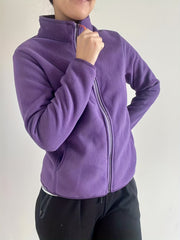 Warm Fleece Liner Outdoor Jacket Full Zip Long Sleeve Mock Neck