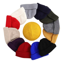 Knitted Woolen Beanie Hat for Autumn Winter