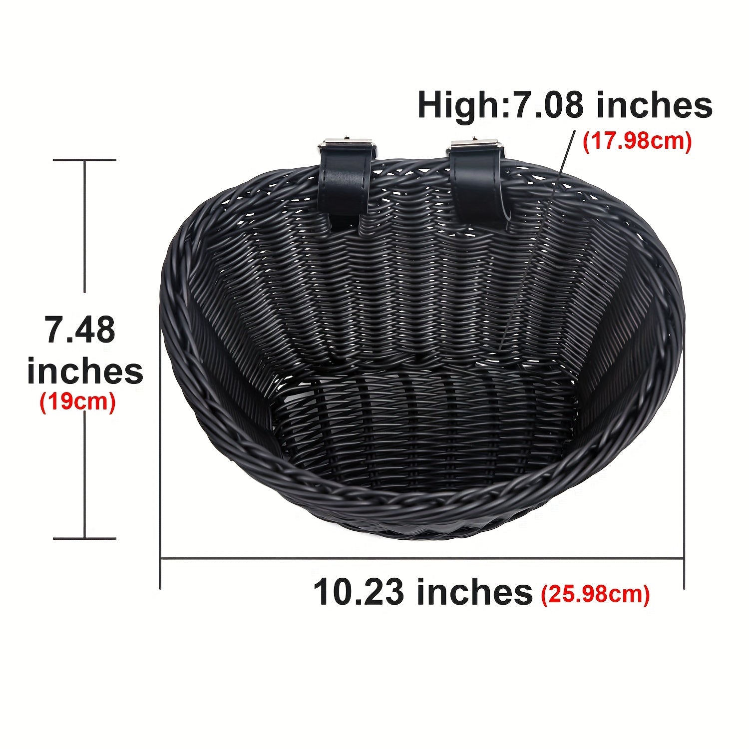 Bicycle Basket Front Handlebar Bike Basket Rattan Vintage Wicker
