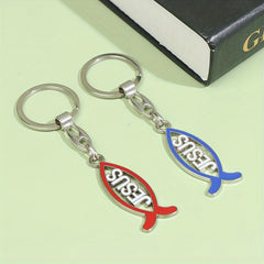 Fish Keychain Metal Charm Pendant Decoration Gift