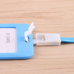 Colorful Card Case Set Lanyard Clip Holder