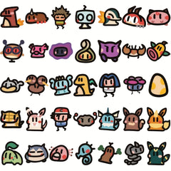100pcs Monster Stickers Self Adhesive Paper for Laptop Luggage Phone Cases