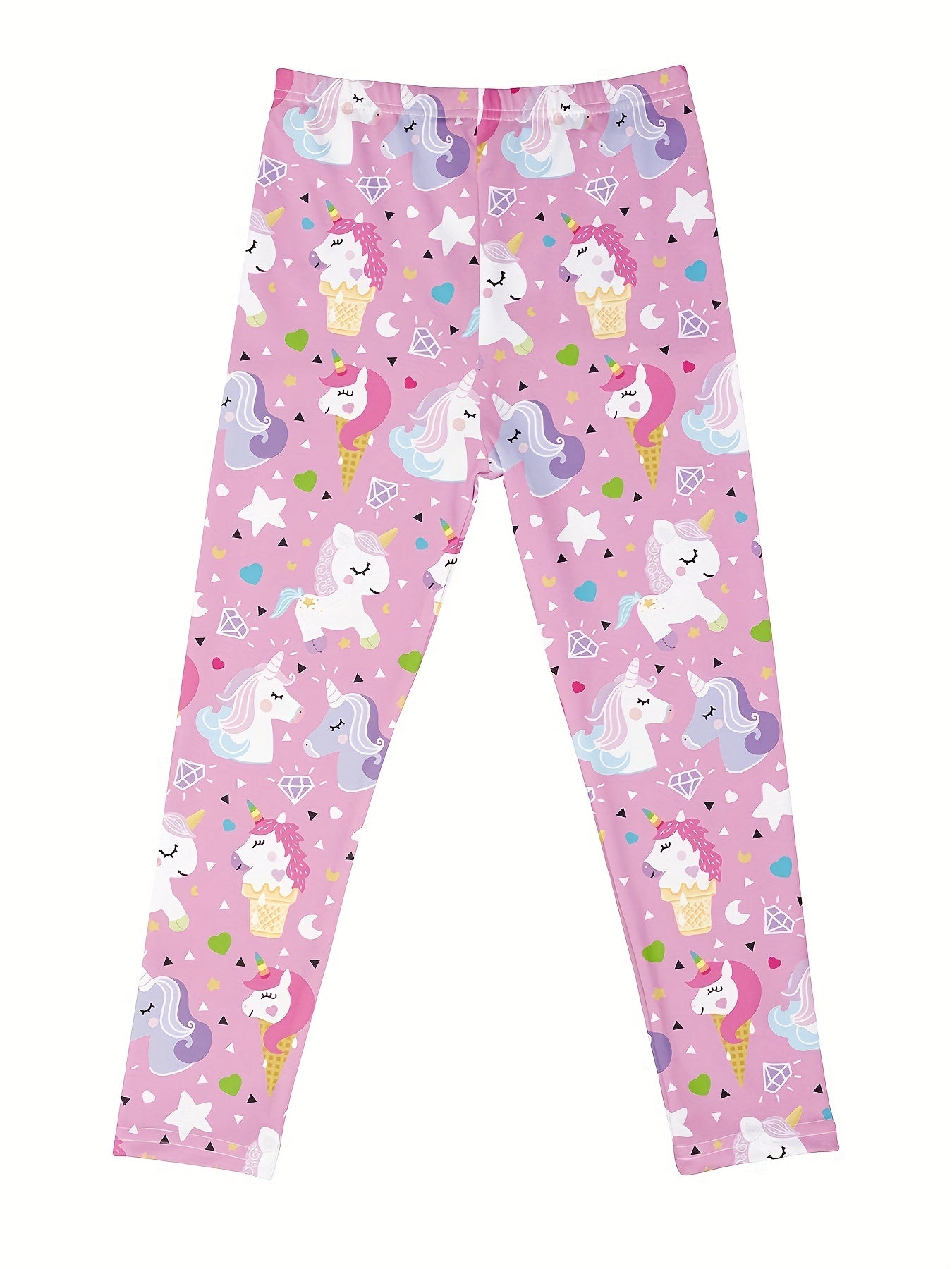 3pcs Toddler Girls Unicorn Tie Dye Leggings Set