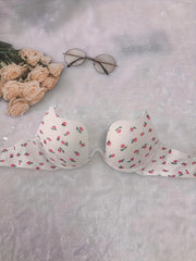 Floral Print Push-Up Bra Women's Lingerie