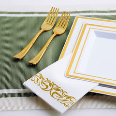 50pcs Golden Floral Disposable Hand Towels for Weddings