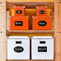 36pcs Reusable Food Storage Container Labels Waterproof Blackboard Sticker