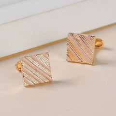 Square Striped Paint Cufflinks French Business Shirt Cufflinks