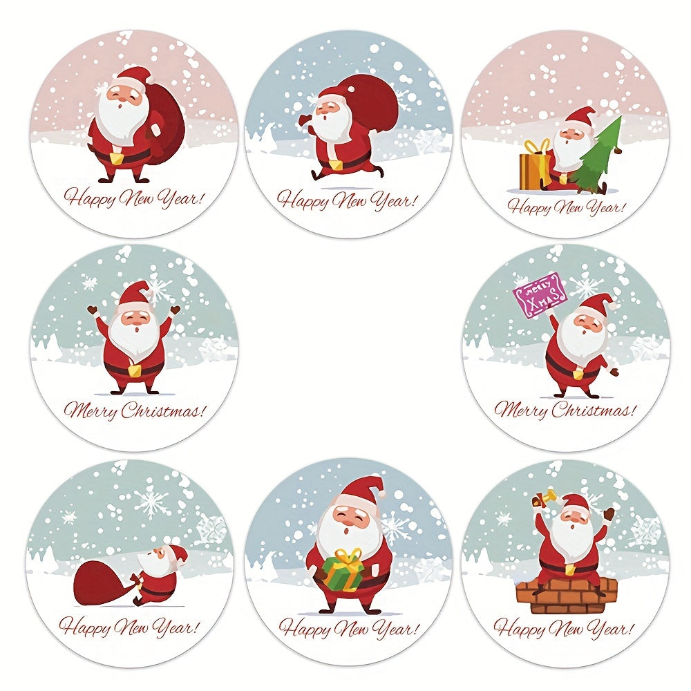 500 Merry Christmas Decoration Stickers Roll - Children's Sealing Sticker