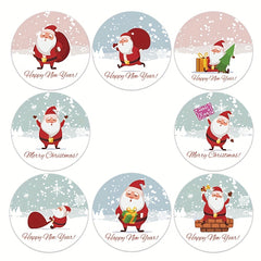 500 Merry Christmas Decoration Stickers Roll - Children's Sealing Sticker