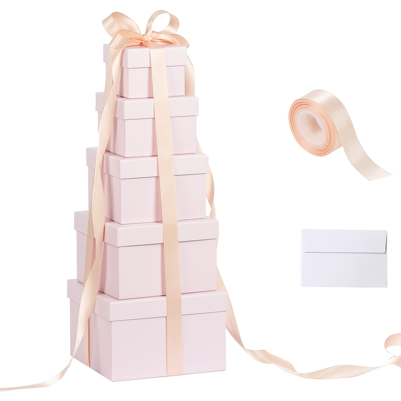 5pcs Nesting Gift Boxes With Lids for Women Birthday Holiday Valentine Xmas
