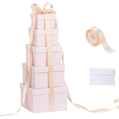 5pcs Nesting Gift Boxes With Lids for Women Birthday Holiday Valentine Xmas