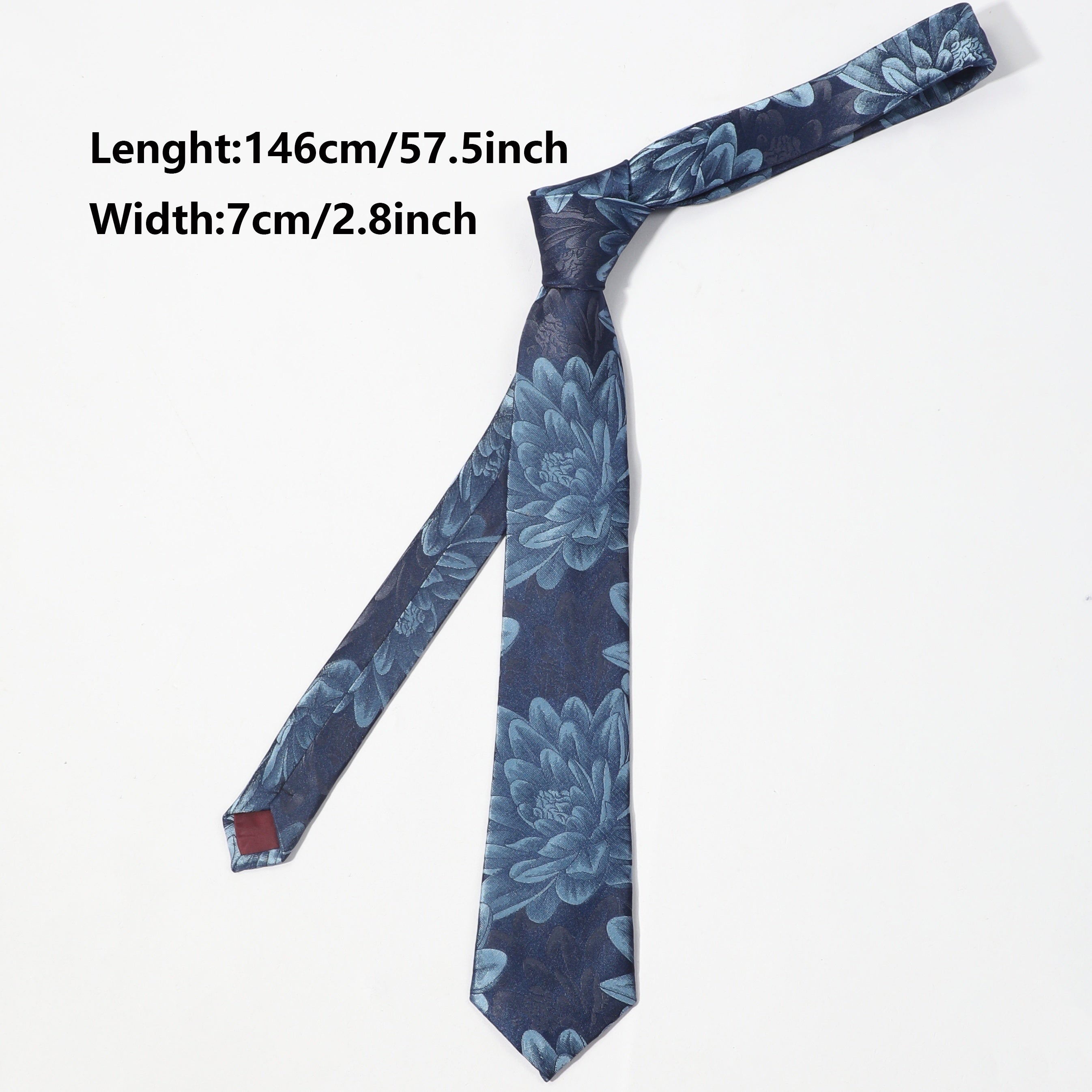 Peony Flower Ink Tie Stylish Necktie For Men
