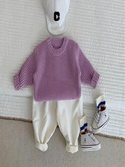 Baby Knit Sweater Pullover Top for Winter