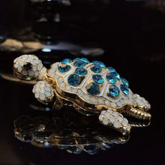 Sea Turtle Brooch Pin Crystal for Girls Marine Animals Cute Lapel Pin