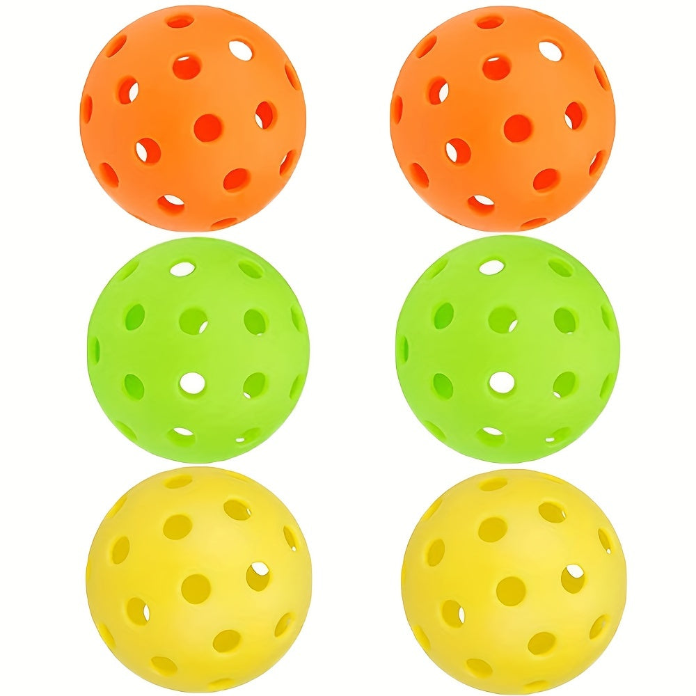 6pcs 40 Holes Durable Pickleballs for Training Competition