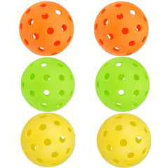 6pcs 40 Holes Durable Pickleballs for Training Competition