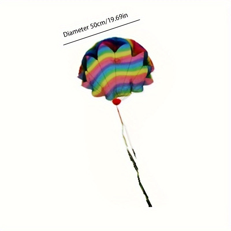 Rainbow Parachute for Hand Throwing - 12 Line Cartoon Umbrella