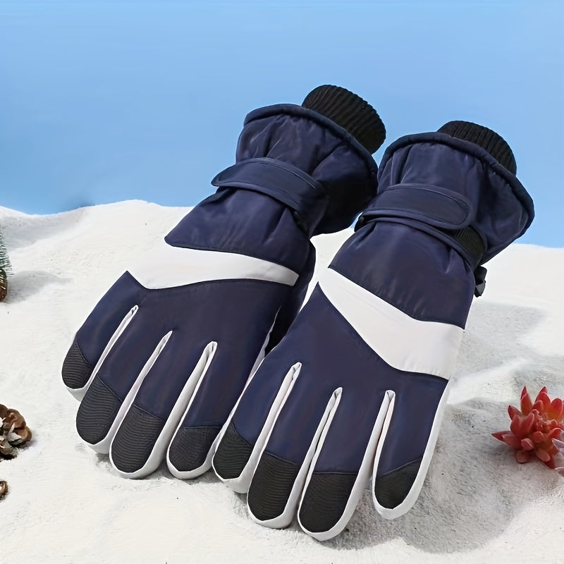 Waterproof Ski Gloves For Men Women Thickened Warm Gloves