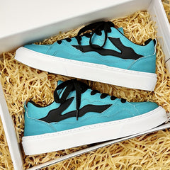Men's Striped Platform Canvas Skate Shoes