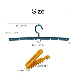 8 Clip Contrast Plastic Storage Hanger for Socks Underwear Hats