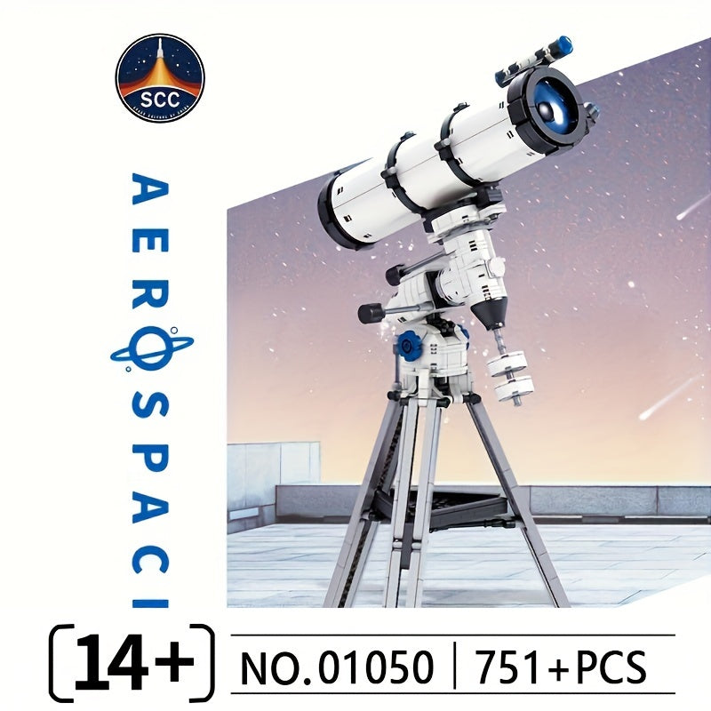 751 pcs Space Telescope Building Blocks Educational Toy Model