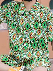 Boys Floral Outfit Shorts & Shirt Summer Kids Clothes