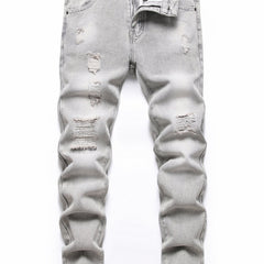 Boys Ripped Jeans Denim Pants Straight Cut Jeans For Spring And Autumn