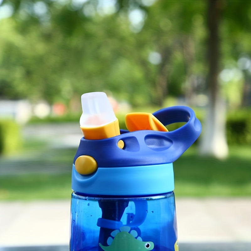 480ML Kids Water Bottle BPA Straw Drinking Kettle Healthy Portable Cup